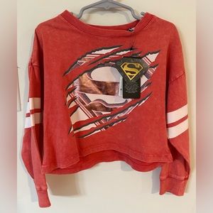Cotton On Girls Superman Long Sleeve Tshirt NWT Size 5